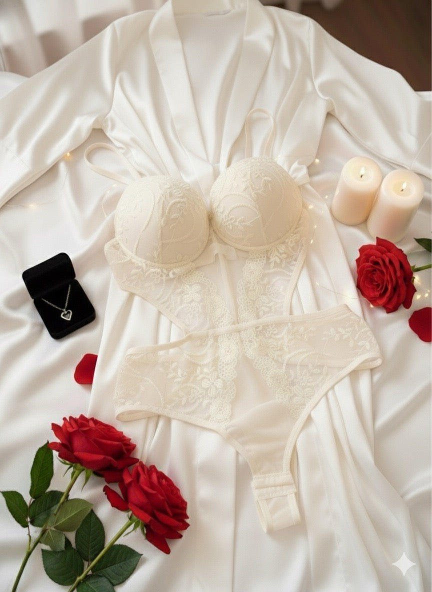Ensemble Elegance blanc de lait