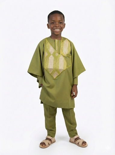 Champion d'Afrique - Ensemble Enfant 3 Pièces Aïd Olive & 9-10ans